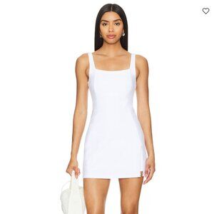 Beyond Yoga Spacedye Court Appeal Mini Dress in Cloud White Tennis Athletic XS